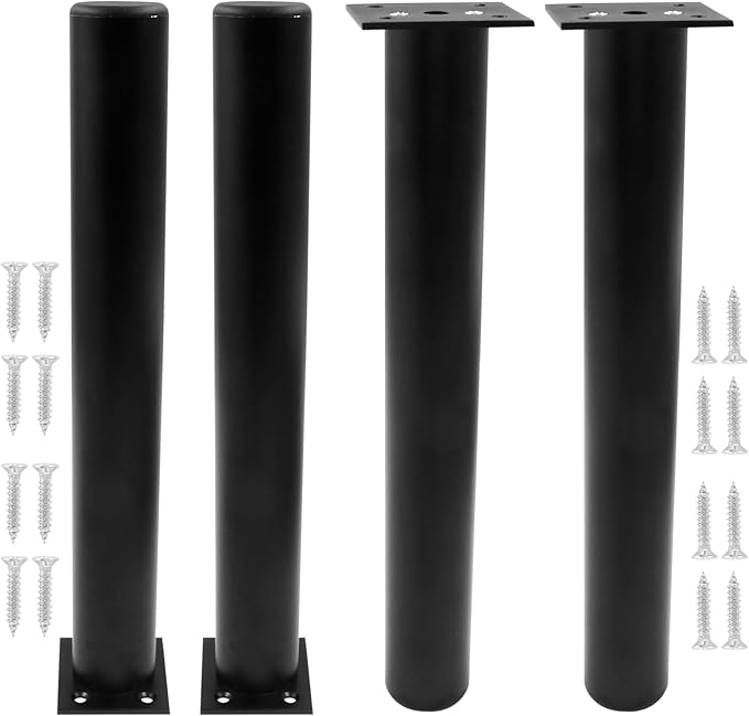 Set of 4 Aluminum Alloy Furniture Legs 12 Inch Height, 1.5 Inch Diameter