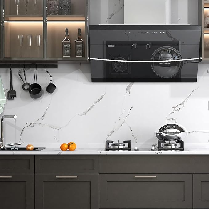FunStick 36" x 200" White Marble Countertop Contact Paper Waterproof Marble