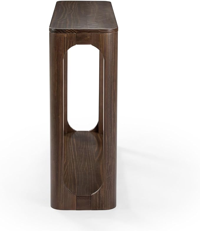 Plank+Beam Forma Console Table, 46 Inch, Solid Wood Sofa Table, Entryway Table