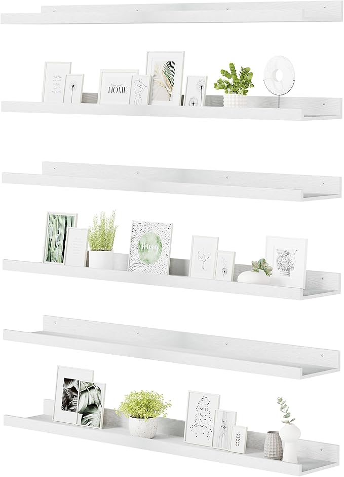 upsimples Floating Shelves for Wall, 47.3 Inch Shelves for Decor Storage Set of