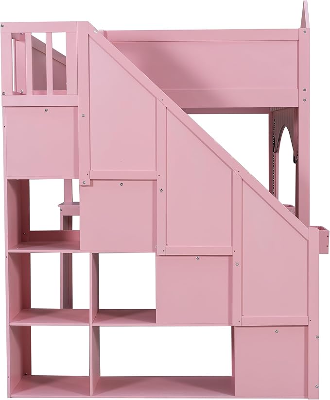 Princess-Themed Castle Loft Bed
