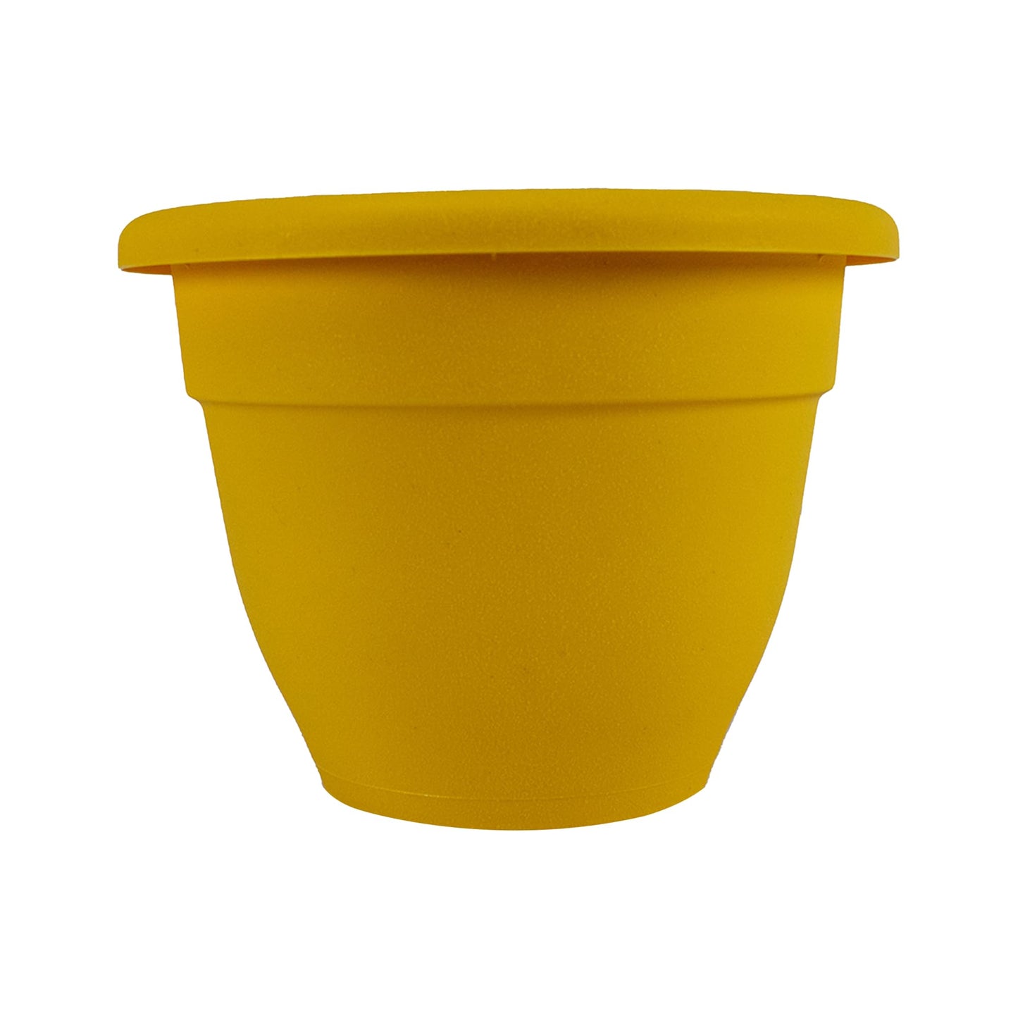 The HC Companies Caribbean Planter Pot - Outdoor & Indoor Plant Pot with Drainage Hole & Plug - Rolled Rim Plastic Pots for Plants & Flowers - Decorative Plant Pot (8" Honey, Pack of 1)