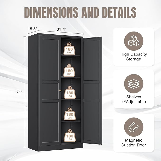 Yizosh Metal Storage Cabinet