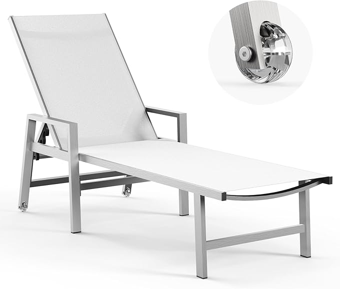 Vexwalx Patio Chaise Lounge Outdoor