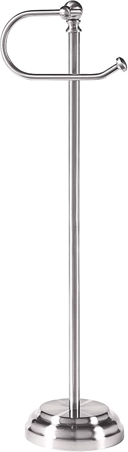 SunnyPoint Classic Bathroom Free Standing Toilet Tissue Paper Roll Holder Stand