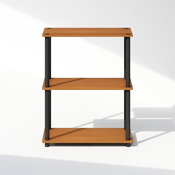 Furinno Turn-N-Tube Book Shelf, 3-Tier Bookshelf, Bookcase