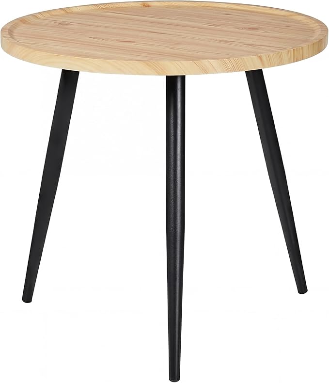 VECELO Modern Side Table, Round Small End Table, Exclusively Designed
