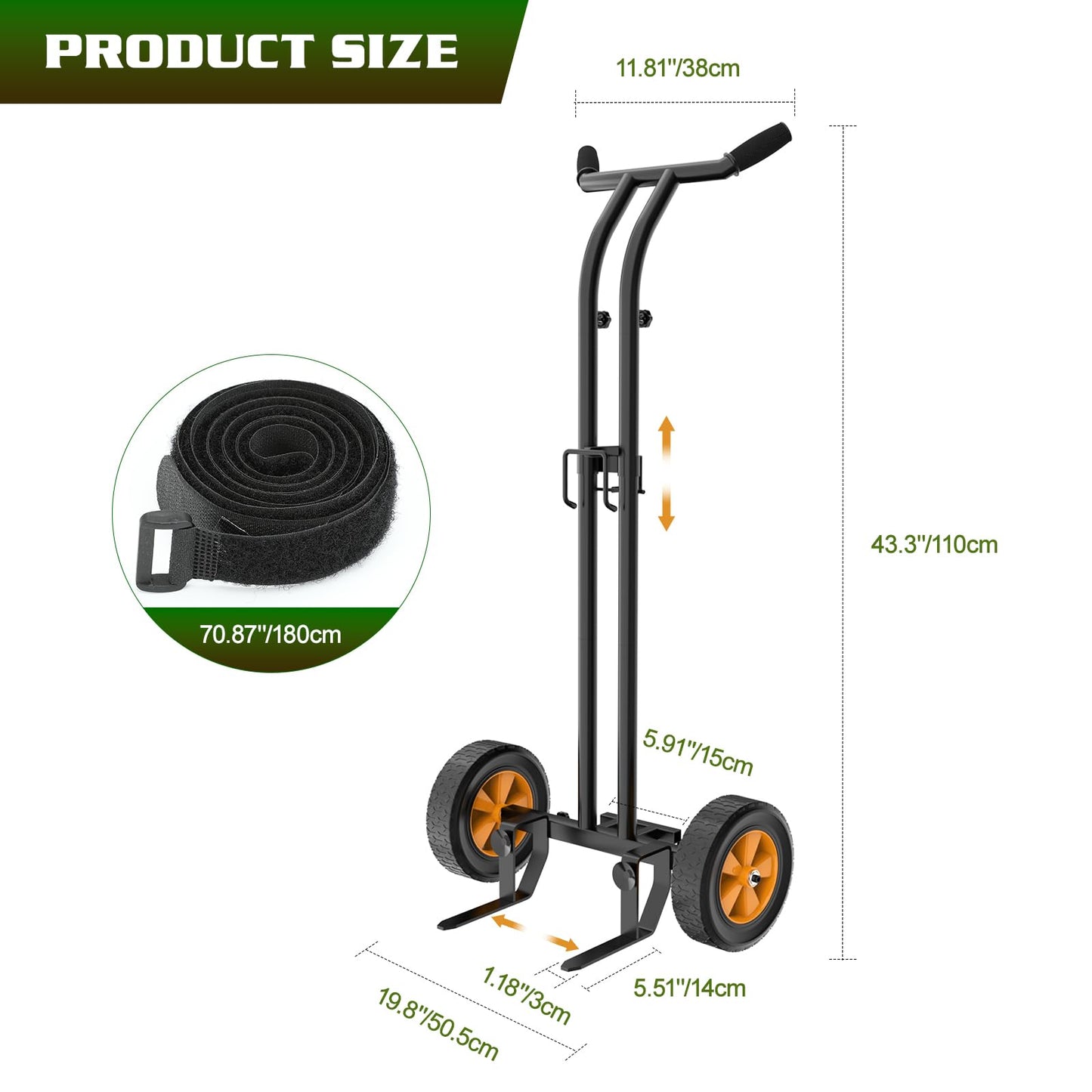 Housolution Plant Caddy with Wheels, Heavy Duty Plant Dolly for Big Pots, Plant Mover with Adjustable Grabbing Arm and Base, Trolley Cart for Seniors, Lawn, Patio, Backyard Gardening