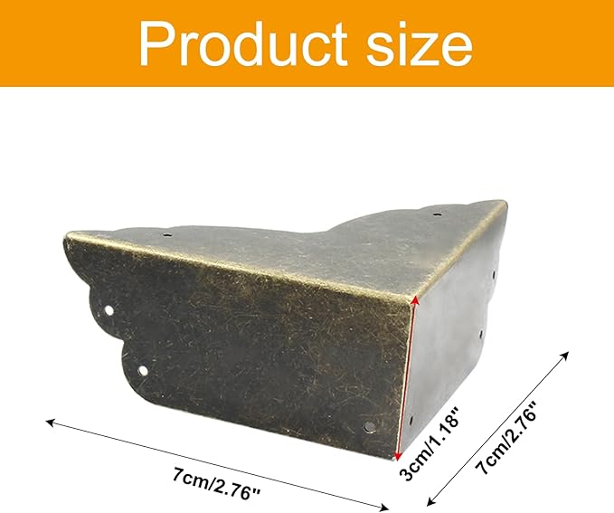 Bivethoi 8 Packs Bronze Box Corner Protectors, Edge Cover Safety Guard