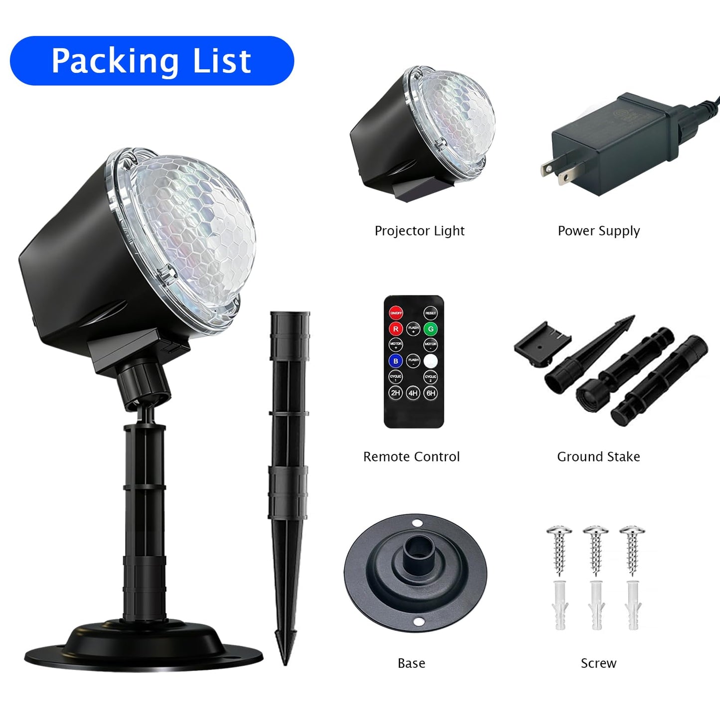 Christmas Ocean Wave Projector Light Outdoor，Halloween Water Effect Lamp