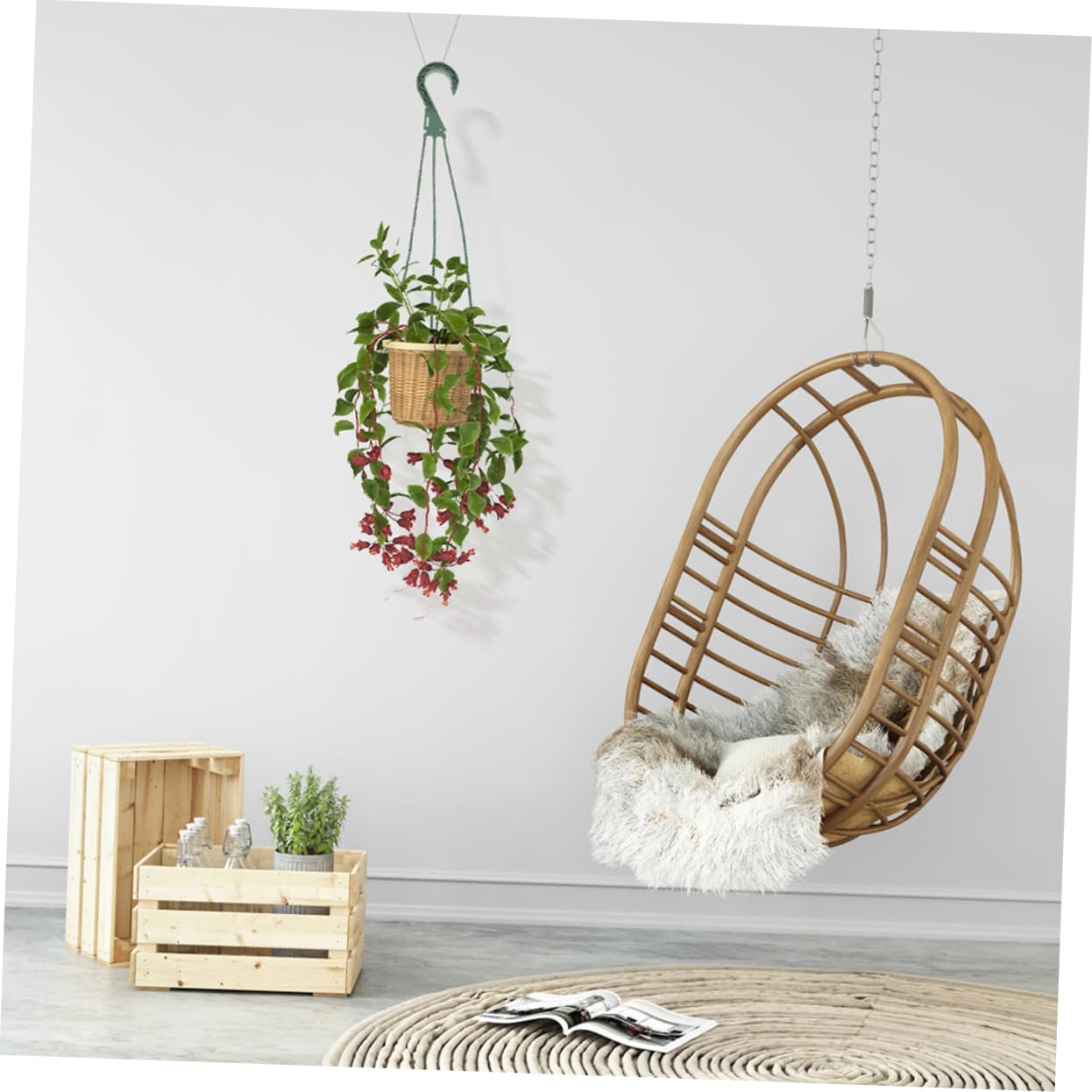 Toyvian 5pcs Plant Pot Hangers with Hooks Versatile Hanging Basket Chains for Plants and Bird Feeders Easy Installation Stylish Design