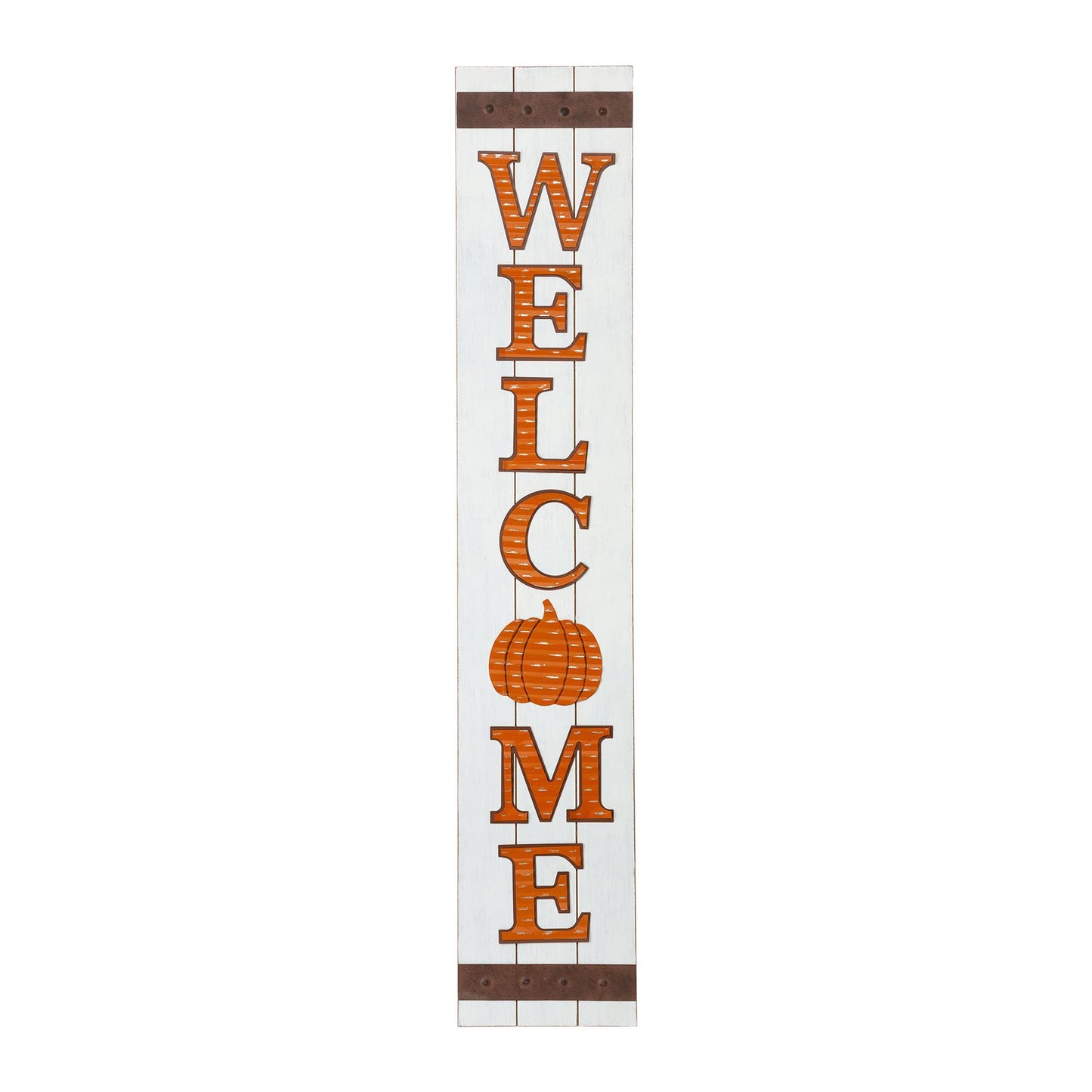 Glitzhome 42"H Fall Wooden Pumpkin Welcome Porch Sign for Fall Harvest Thanksgiving Autumn Indoor Outdoor Front Porch Decoration