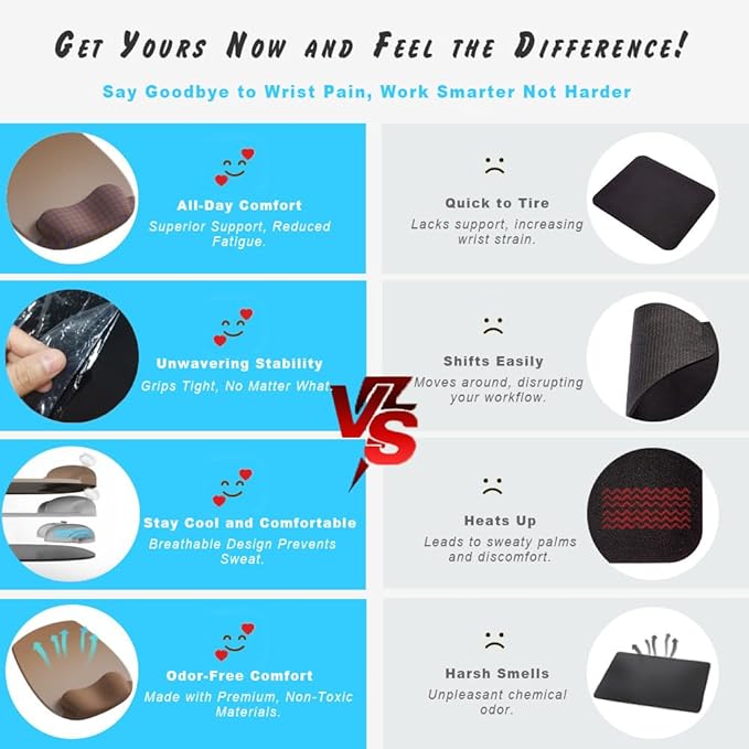 ErgoFlow Gel Wrist Rest Mouse Pad-Ergonomic Cushion for Desk, Cute Aesthetic Computer Decor for Women,Small Mousepad Mat&Laptop Pads-Office,Home Wireless Support&Ergo Accessories (08Cream Marble)