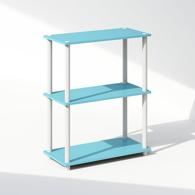Furinno Turn-N-Tube Book Shelf, 3-Tier Bookshelf, Bookcase