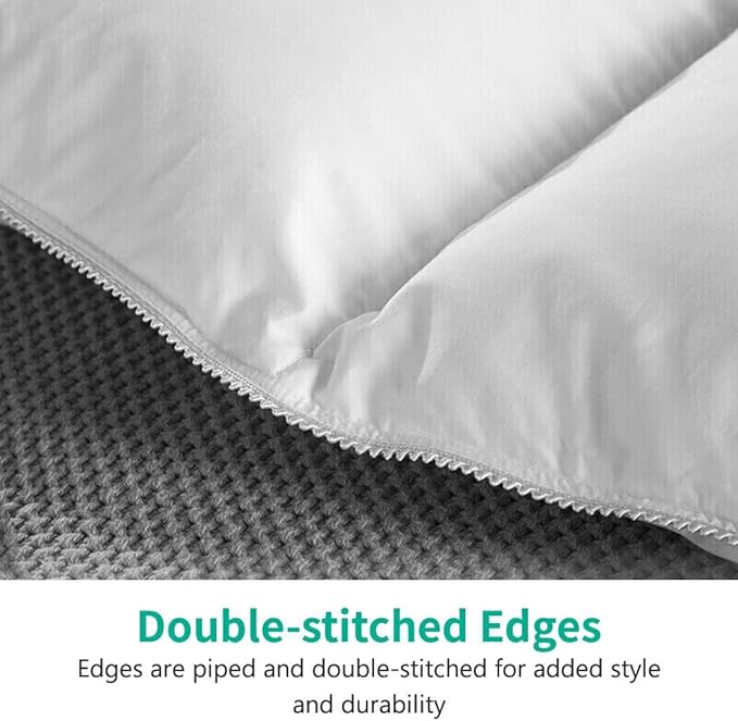 APSMILE Lightweight All-Season Down Feather Fibers Comforter Super King, Duvet Insert for Hot Sleepers/Warm Sleepers -High Fill-Power Hotel Collection Comforter,Light Warmth (120"x120",White)