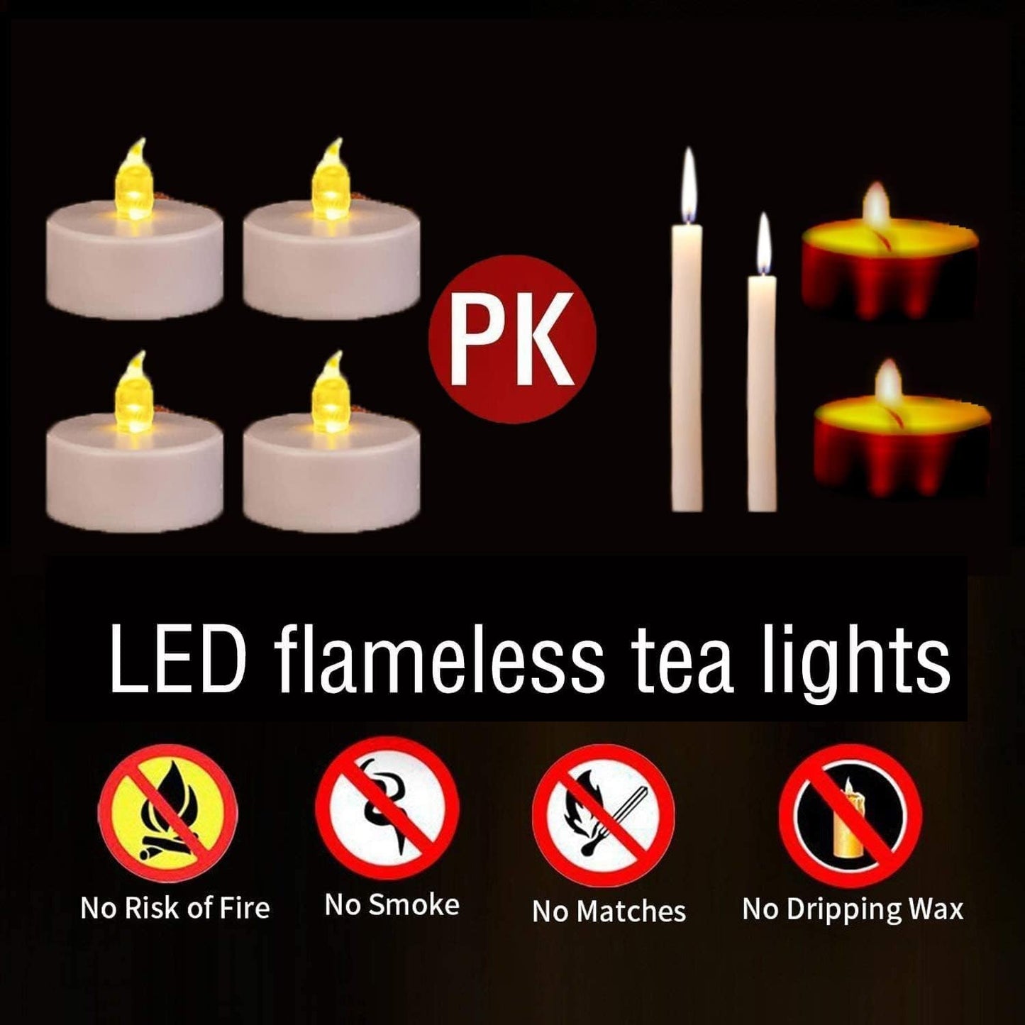 Hanzim Tea Light Candles with Remote Control,Flickering Flameless LED Candle,Long Lasting 400+Hours,Battery Operated with Timer for Home Decoration Seasonal &Festival Celebration WarmYellow (12pcs)