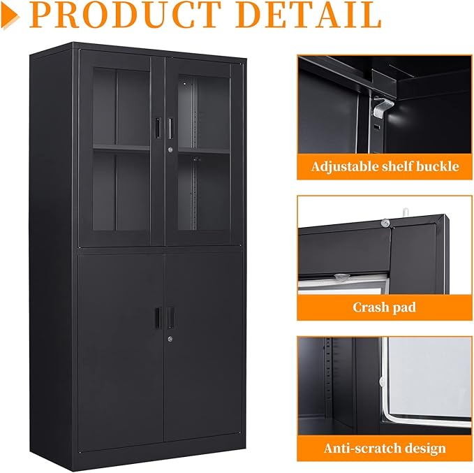 Black Metal Storage Cabinet