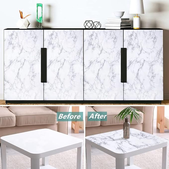 Arthome Marble Contact Paper, Peel and Stick Wallpaper 11.8x100 inch Self