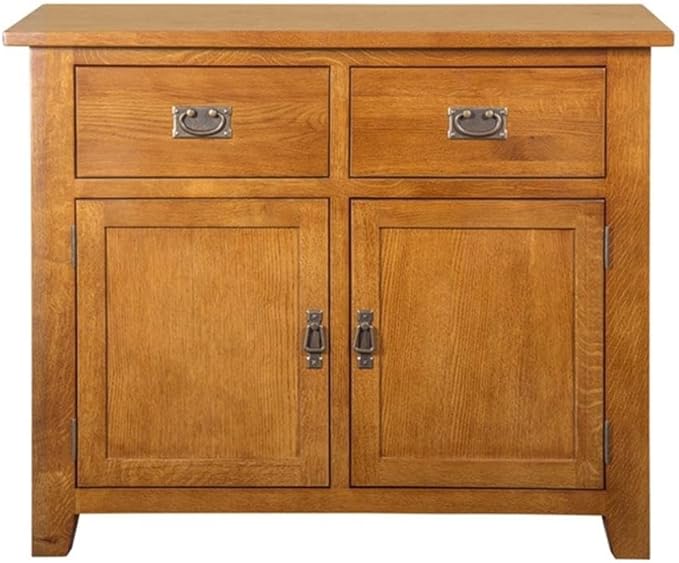 Crafters and Weavers Arts and Crafts 2-Drawer Solid Wood Cabinet in Cherry