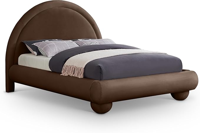 Meridian Furniture MadridBrown-Q Madrid Collection Art Deco Queen Bed