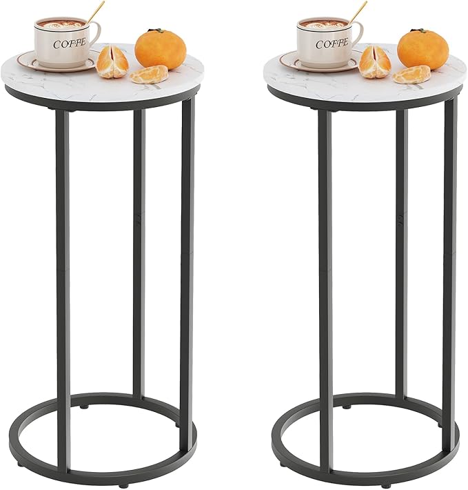 C Shaped End Table, Couch Side Tables