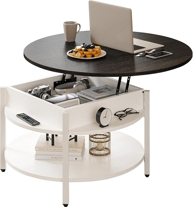 FABATO Round Lift Top Coffee Table