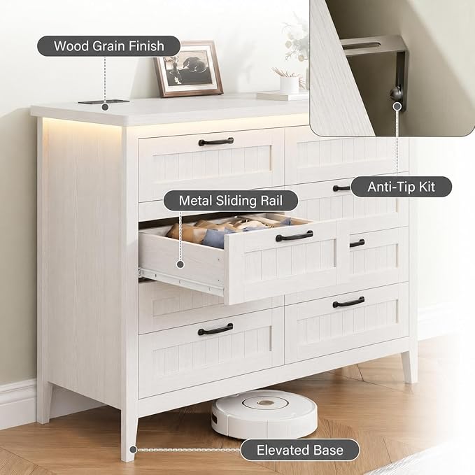 GarveeLife 8 Drawer Chest Dresser