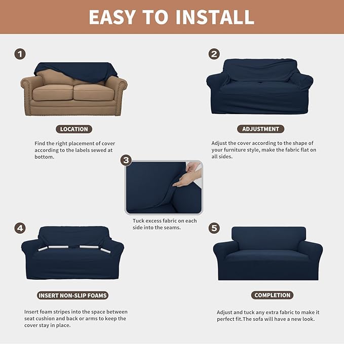 Easy-Going 100% Waterproof Oversized Chair Couch Cover, Dual Waterproof Sofa