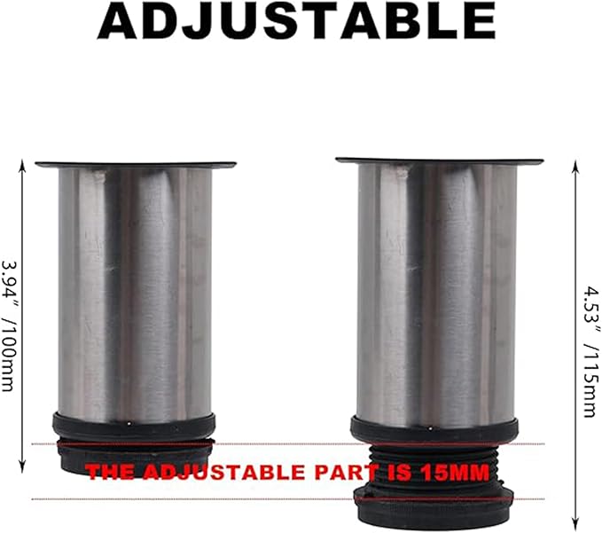 4 Pack Furniture Legs 2 Inch Patas Para Muebles Adjustable Furniture Feet