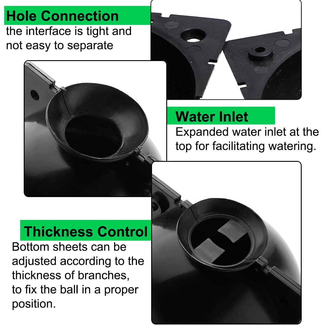 MIIIM 9 PCS Air Layering Propagation Kit, Reusable Half Clear Grafting Ball, Air Layering Pods Clear, Plant Rooting Ball for Fast Propagation (S+M+L)