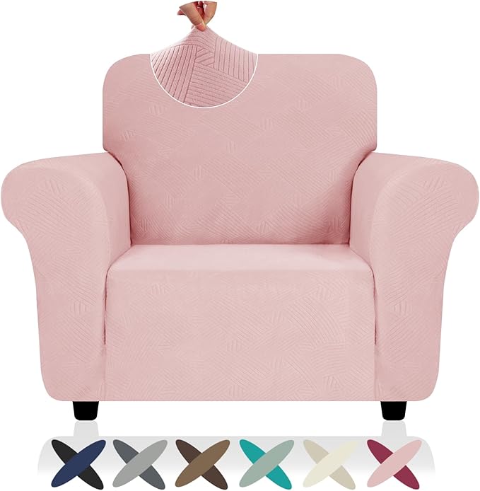 ZNSAYOTX Chair Cover with Arms, New Striped Sofa Chair Covers