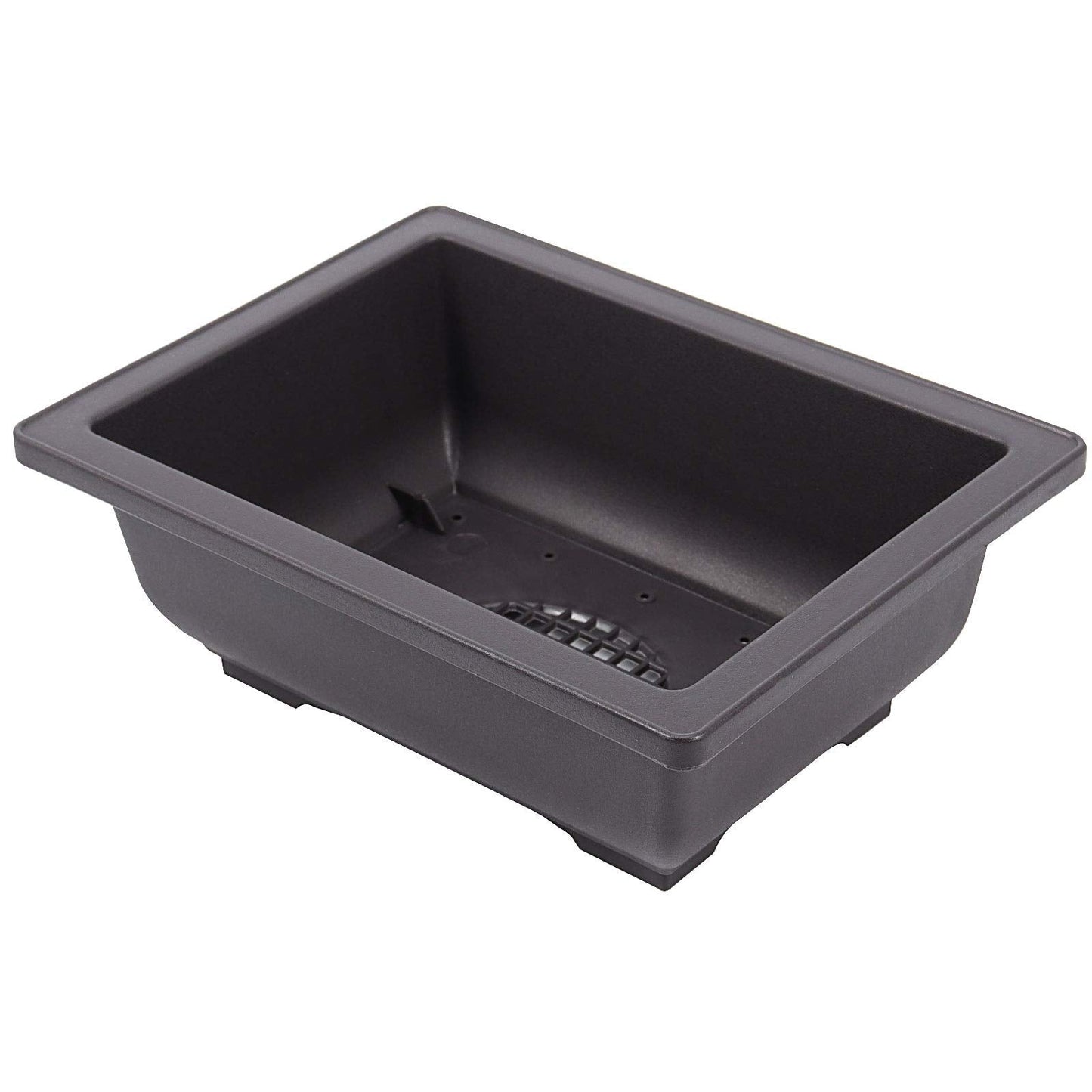 ZEONHEI 15 PCS 6.5 Inch Bonsai Training Pots with Trays, Rectangular Plastic Growing Pots, Flower Succulent Pots Container for Garden, Yard, Office, Porch, Balcony, Home Decoration