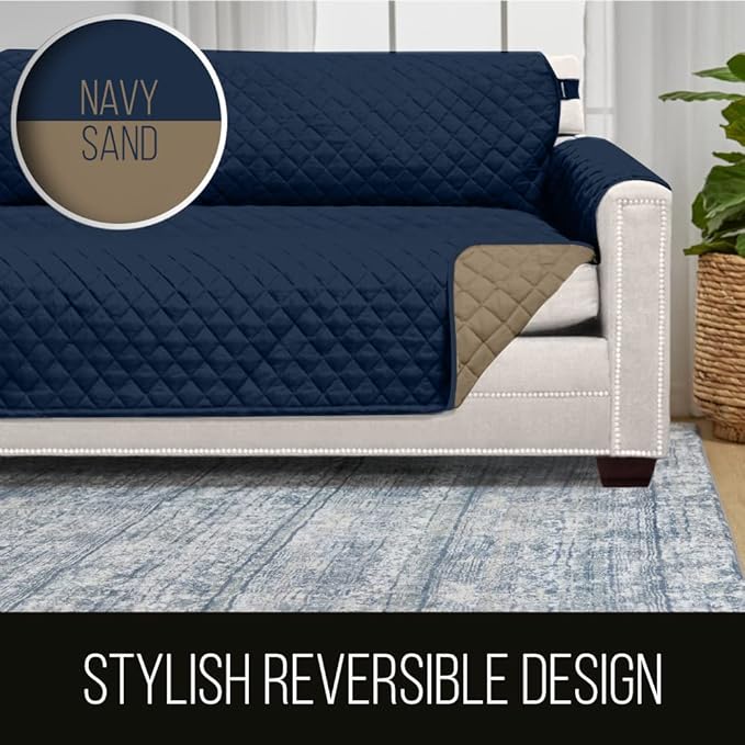 Sofa Shield® Couch Slip Covers for Dogs, Reversible Furniture Protector