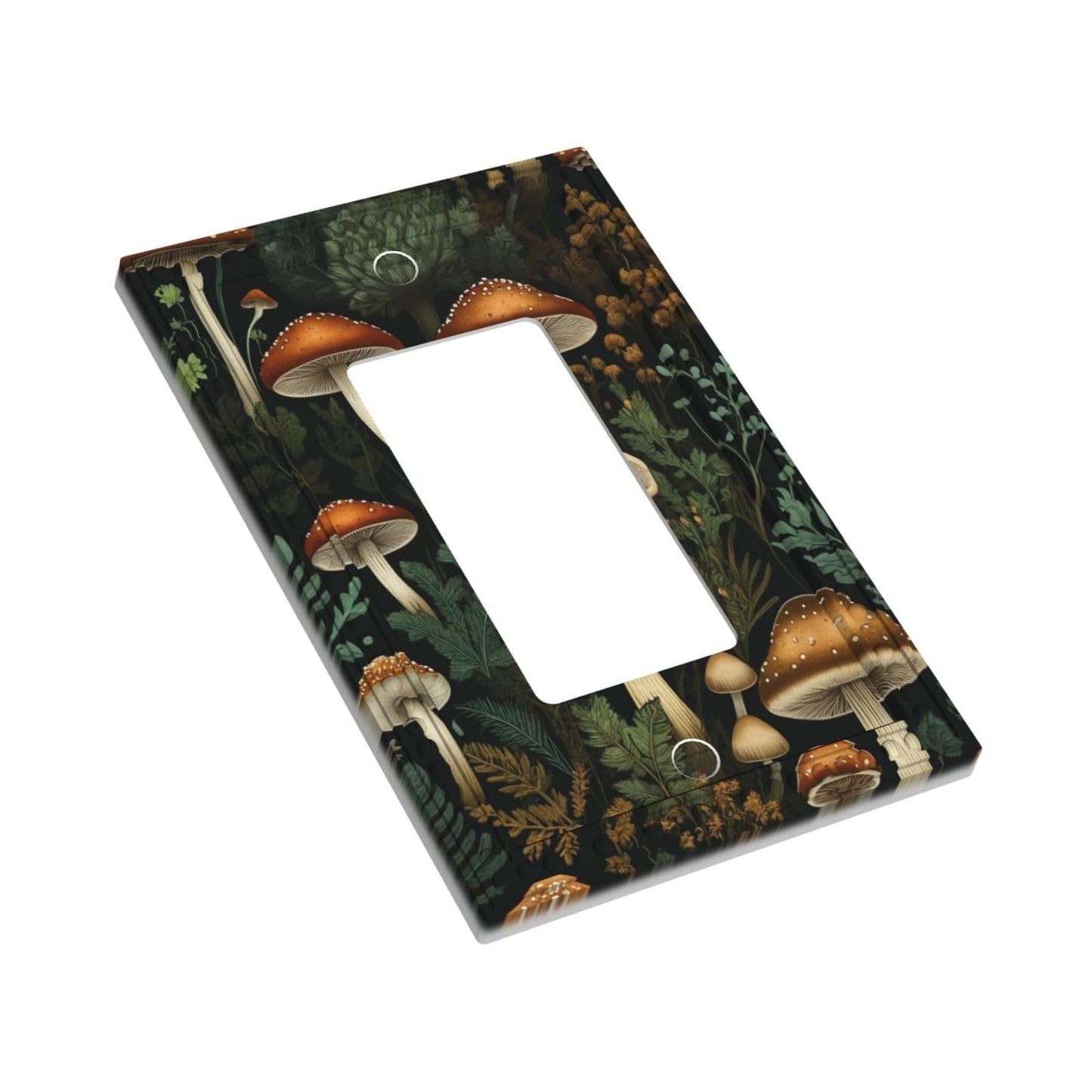 PPZCXWP Vintage Dark Forest Mushroom Toggle Switch Plate Cover
