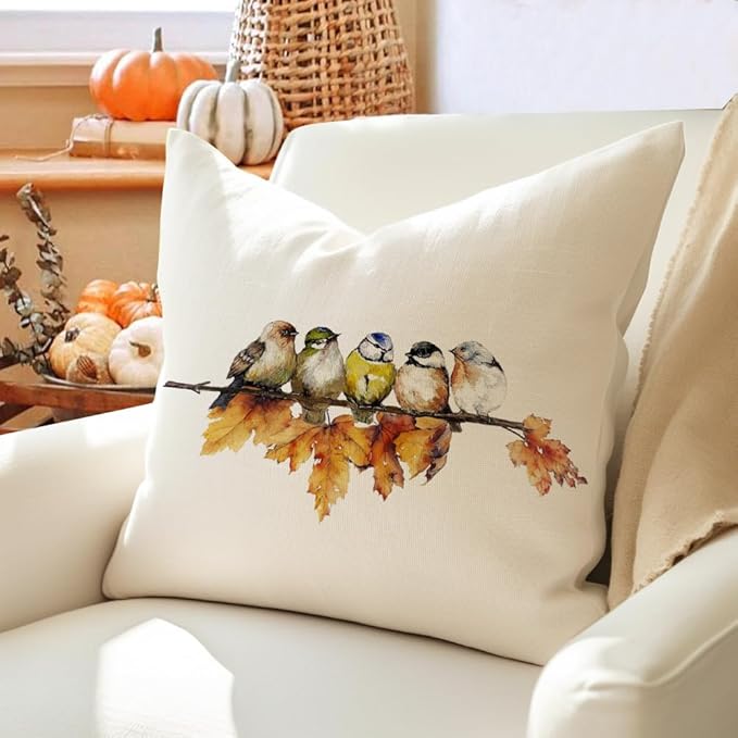 RABUSOFA Fall Outdoor Pillow Covers 18x18 Inch Waterproof Outdoor Thanksgiving