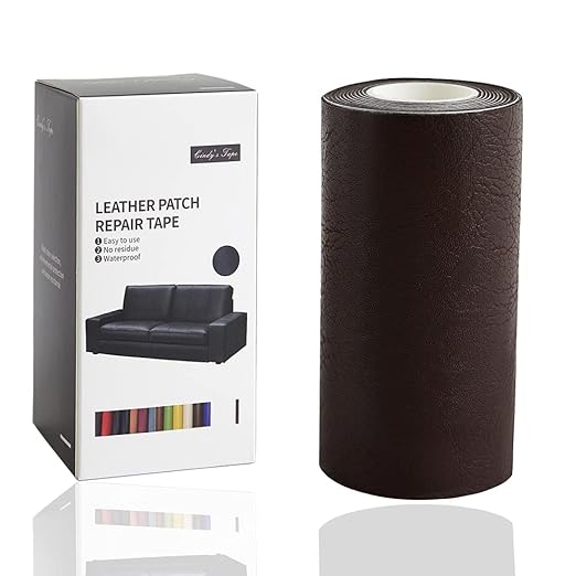 Leather Repair Tape Patch kit Retro Coffee Heavy Duty, 4x60 inch Self Adhesive