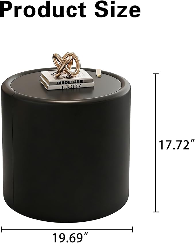 SSLine Set of 2 Black Round Nesting Coffee Tables