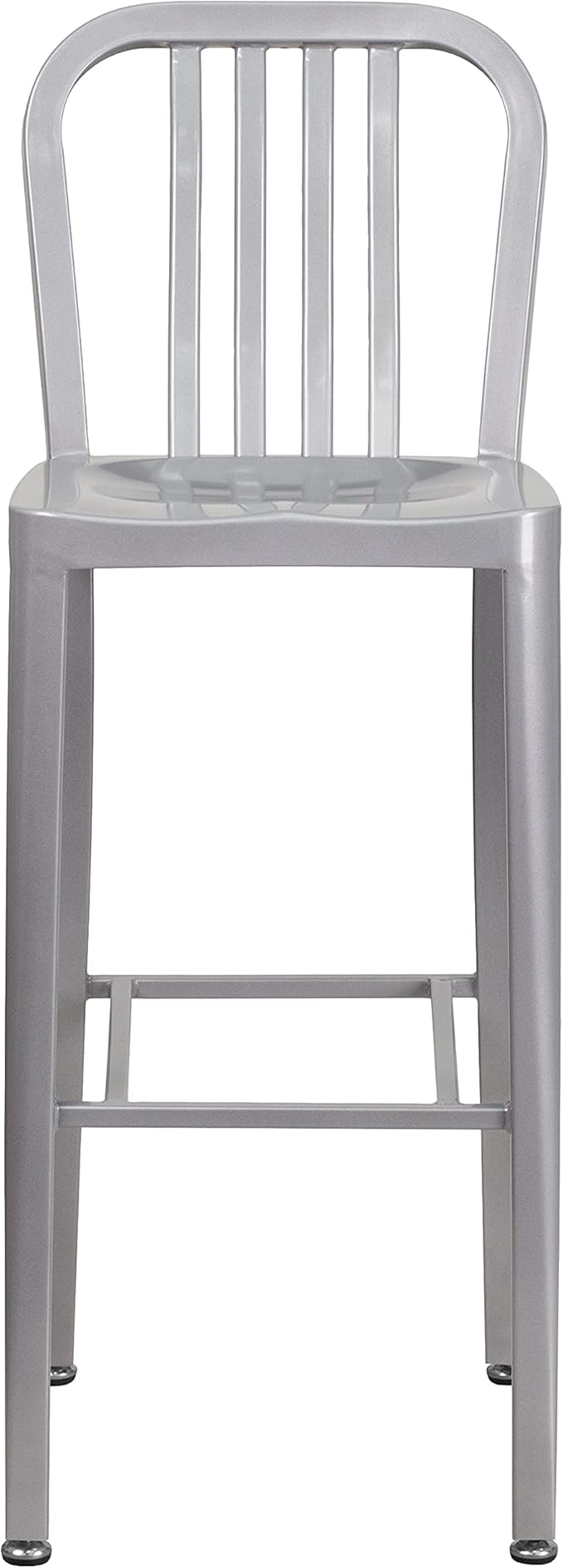 Flash Furniture Commercial Grade 30" High Silver Metal Indoor-Outdoor Barstool