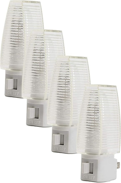 Kingman Night Light Wall Plug in with On/Off Switch Warm White UL Listed, 120V 4W (2 Pack)