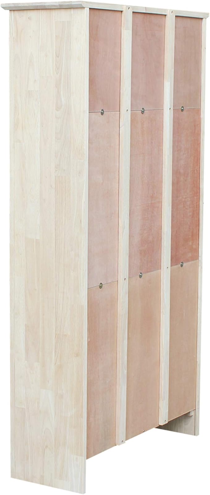 Solid Wood Bookcase 60" High Unfinished Parawood Shelves, Adjustable Storage