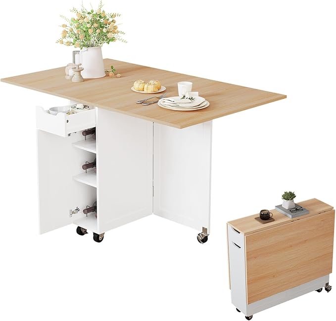 3imothrix Folding Dining Table, Dinner Table