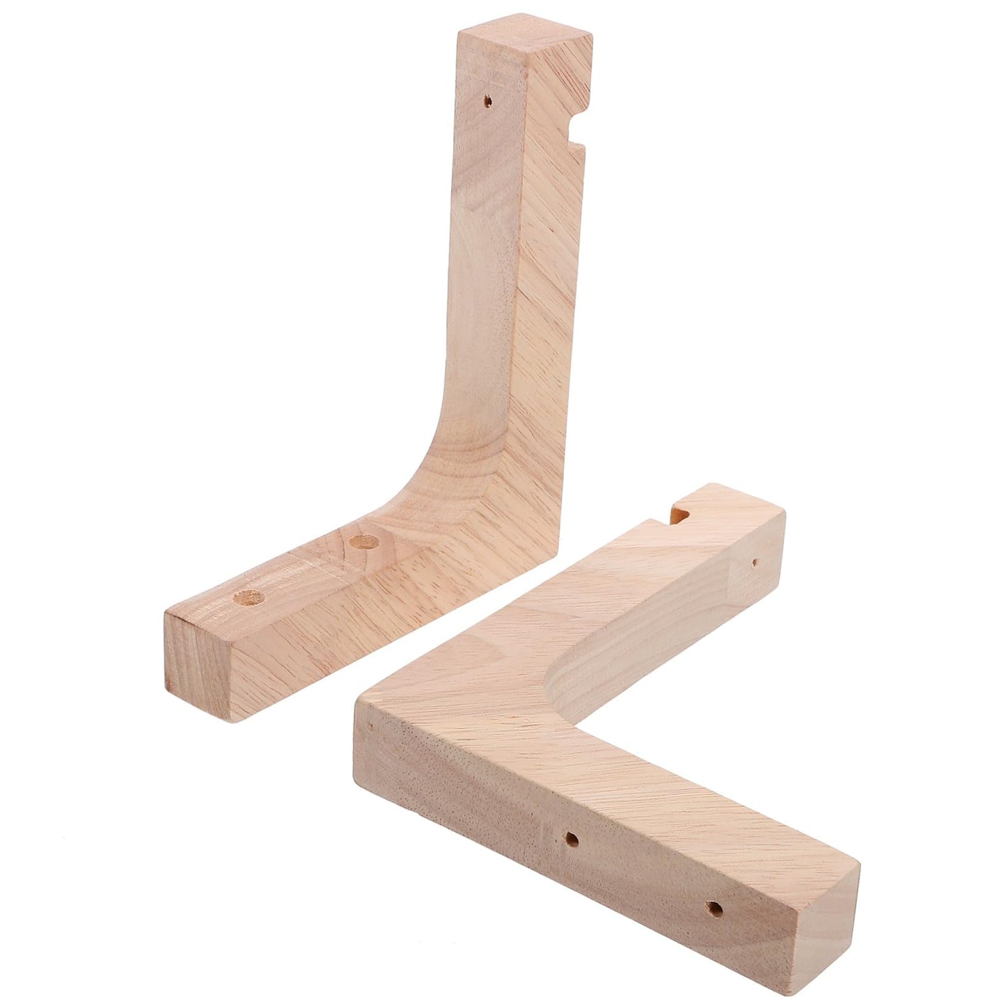 Kichvoe Wooden Plant Hanger Hooks 2pcs Heavy-Duty Wall-Mounted Indoor Plant Hanging Brackets for Flowerpots with Natural Wood Finish Suitable for Patio and Garden