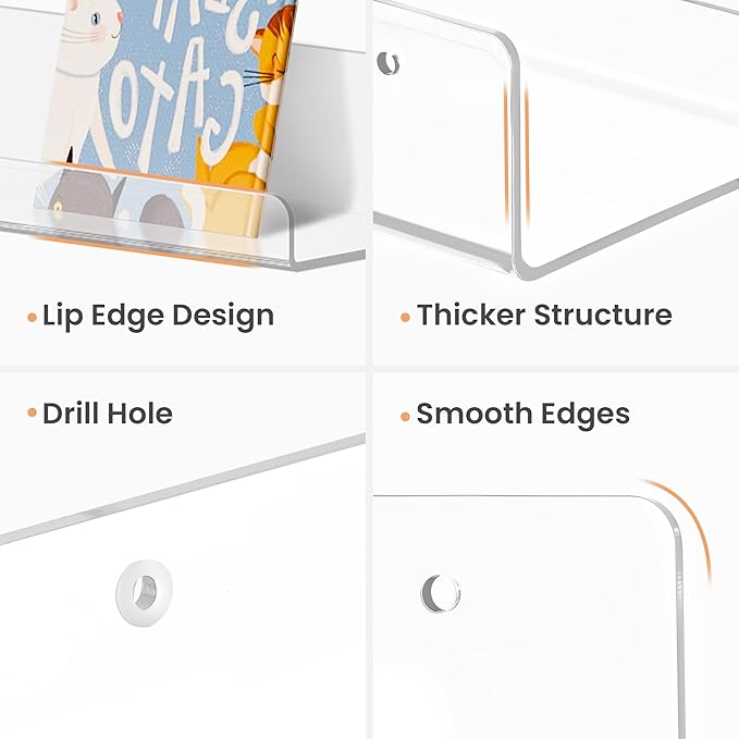 upsimples 6 Pack Acrylic Shelves