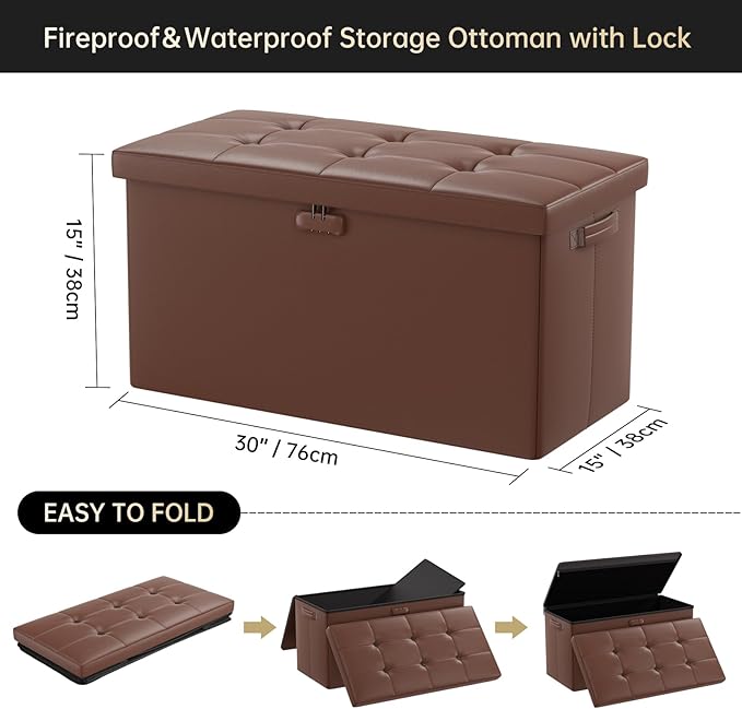 DocSafe Storage Ottoman Bench