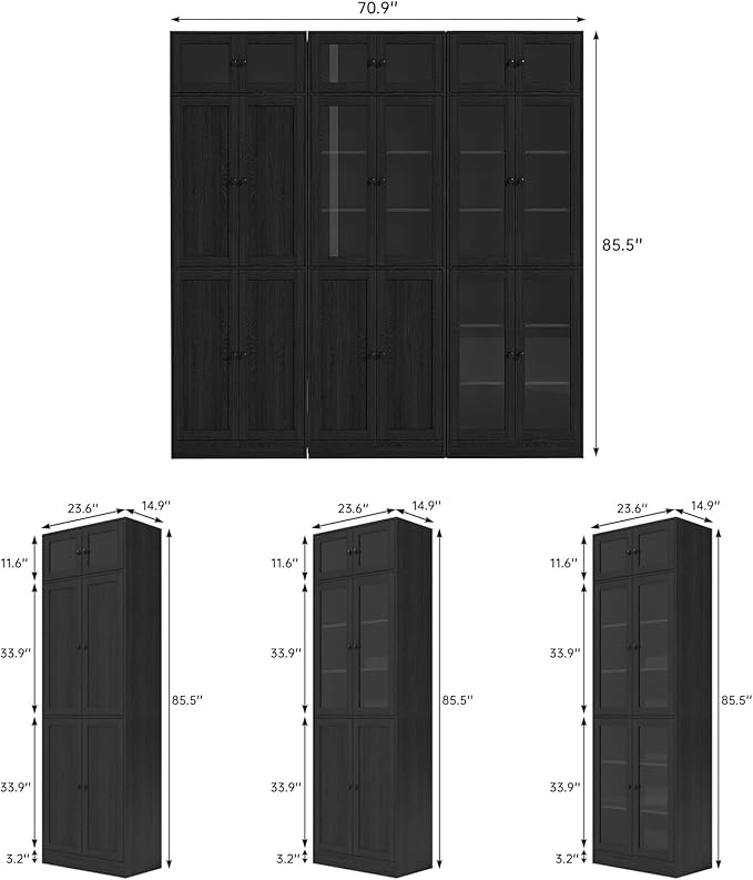 TUSY 85.5" Modern Tall Bookcase