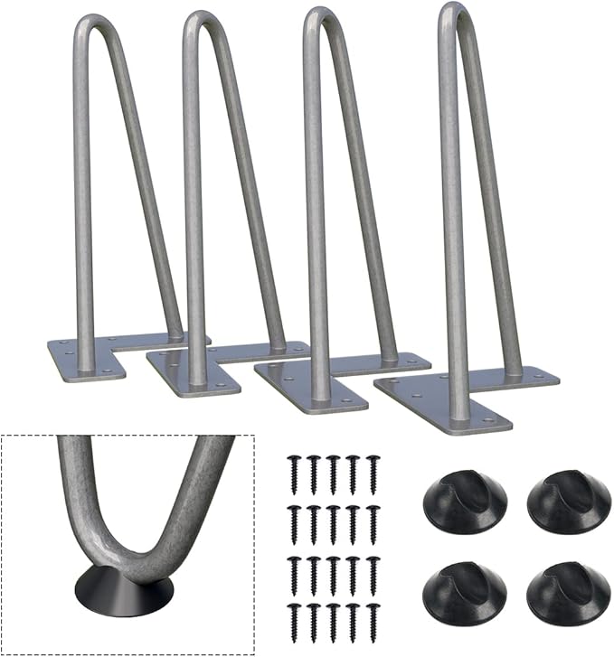 SMARTSTANDARD 8 Inch Heavy Duty Hairpin Furniture Legs, Metal Home DIY Projects