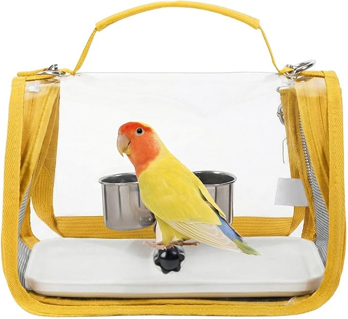Bird Travel Carrier | Bird Backpack with Perch for Transporting,Parakeet Carrier Bag | for Parrot Parakeet Cockatiel Conure Cockatoo Outdoor Travel Camping Road Trip Vacation