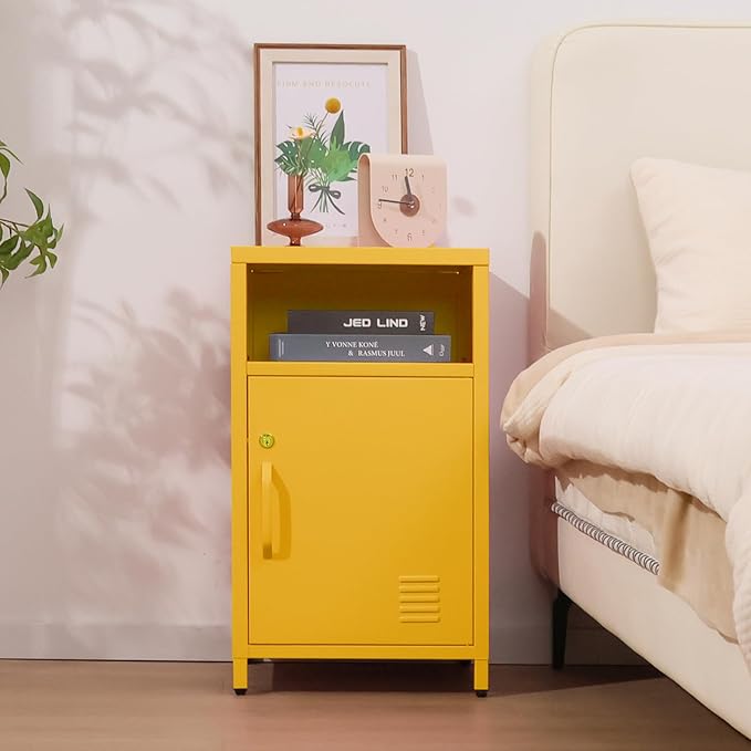 ALBAD Compact Metal Nightstand