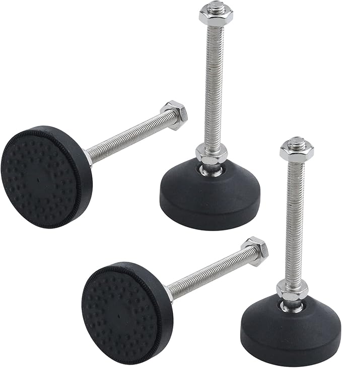 Antrader 4Pcs M8x50mm Adjustable Furniture Glides Anti-Skid Reinforced Nylon