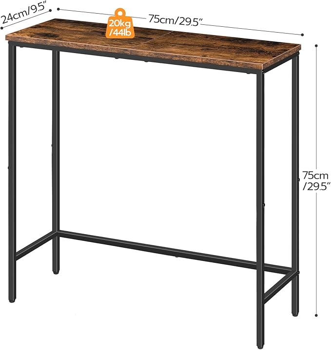HOOBRO Narrow Console Table, 29.5" Small Entryway Table, Thin Sofa Side Display